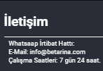 Betarina iletişim